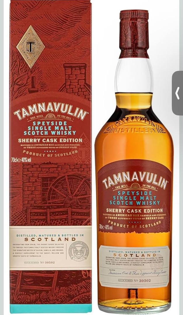Whisky Escocês Tamnavulin Sherry Cask Single Maltc 700ml