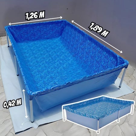 Piscina Estrutural Retangular Mor 001002 Com Capacidade De 1000 Litros 1.26x1.89 M