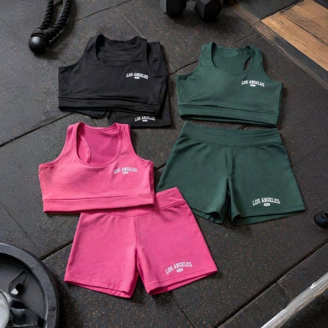 🤓Kit 3 Conjunto Top Shorts Feminino Los Angeles Fitness
