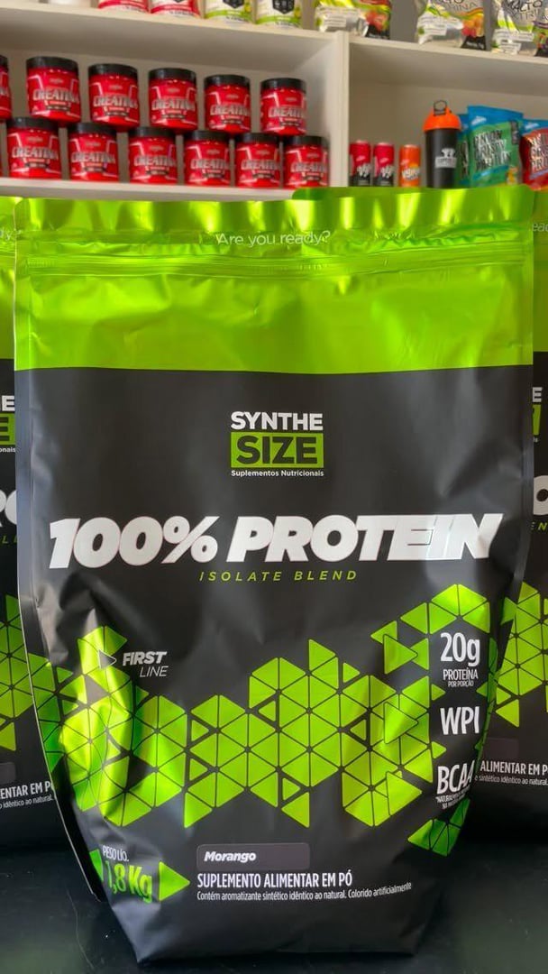 Whey Synthesize 100% Protein Isolate Blend 1,8kg Baunilha Baunilha