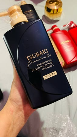 Tsubaki - Premium Ex Intensive Repair Shampoo 490ml (Grátis Travel Bottles)