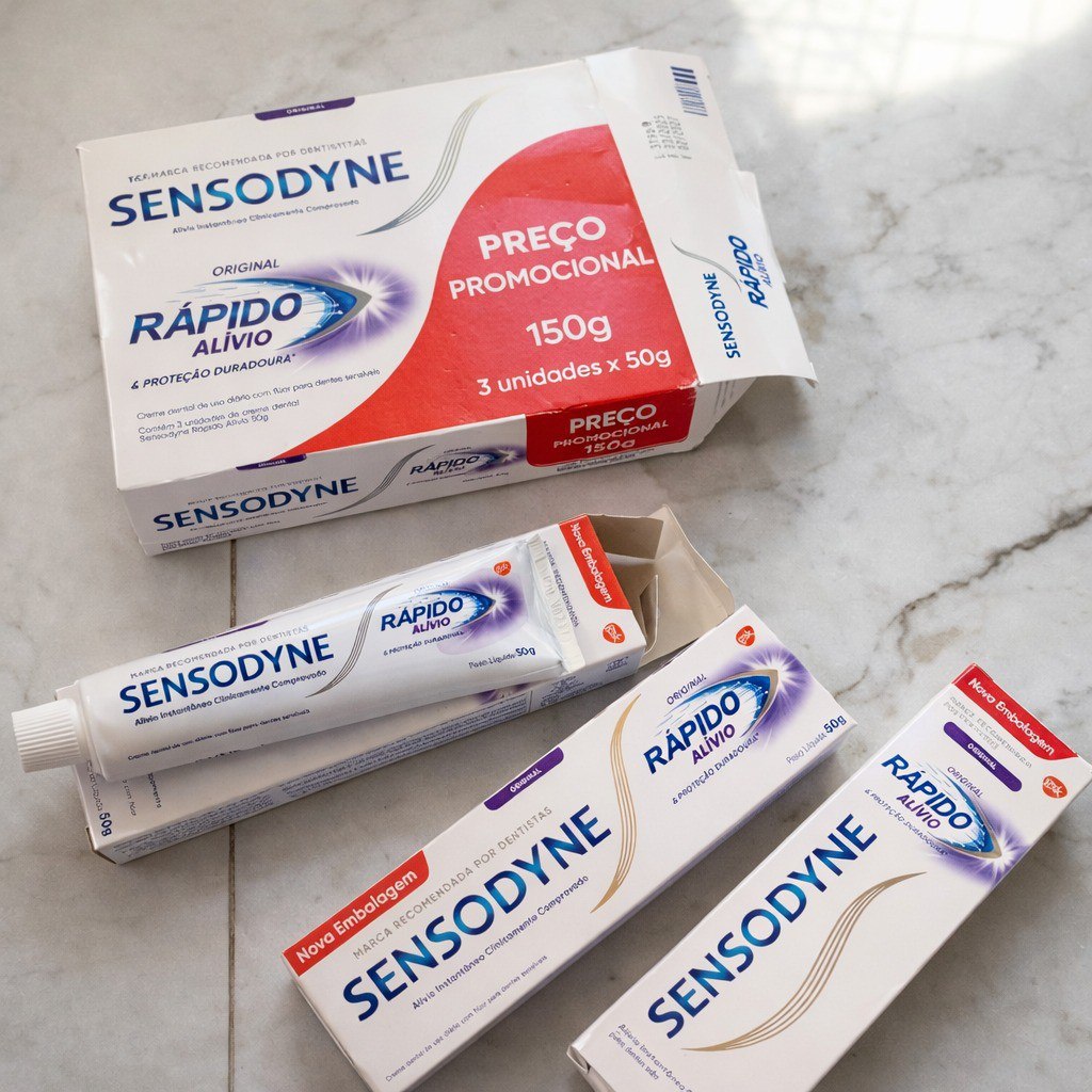 Sensodyne Creme Dental, Sensibilidade e Rápido Alívio e Proteção Duradoura Leve 3 e Pague ...