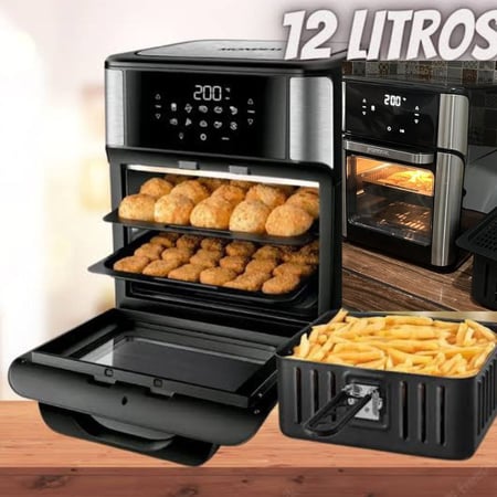 Air Fryer Mondial Forno Oven AFON-12L-BI Preta 12L