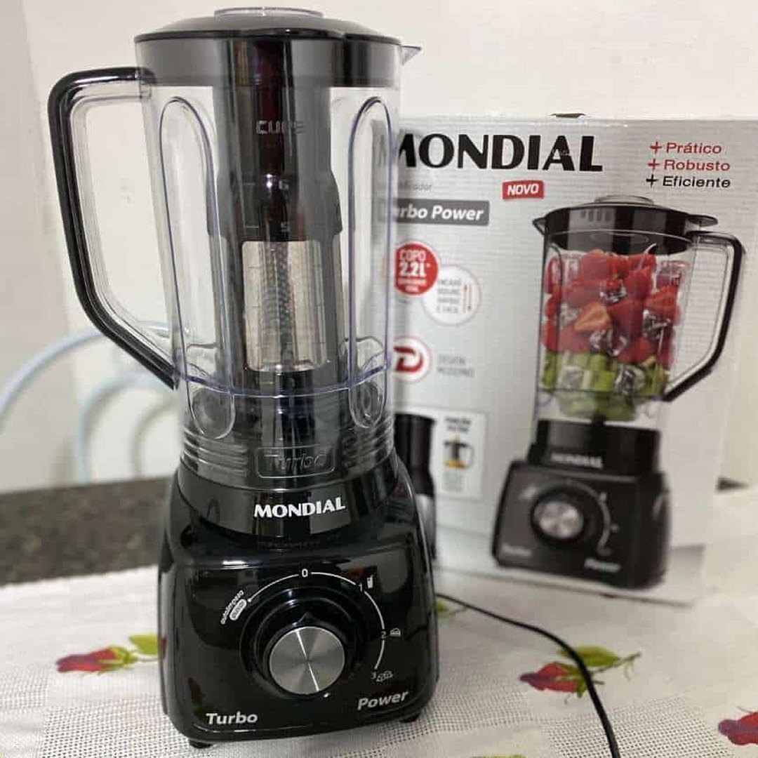 Liquidificador Mondial Turbo Power c/Filtro 3 Velocidades 550W - 220v