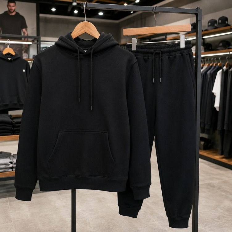 Conjunto Calça E Blusa De Moletom Liso Masculino Unissex