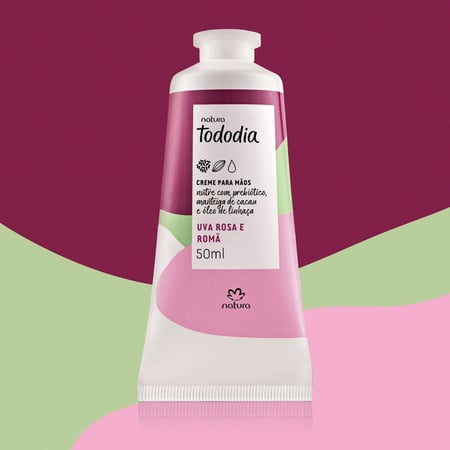 Creme Nutritivo para as Mãos Tododia Uva Rosa e Romã