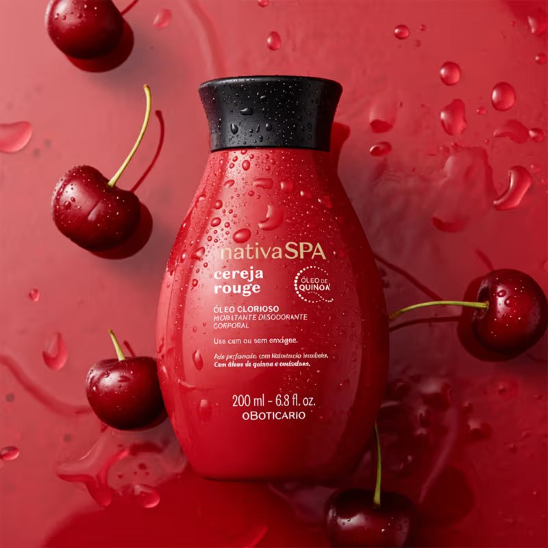 Óleo Glorioso Hidratante Desodorante Corporal Nativa Spa Cereja Rouge 200ml