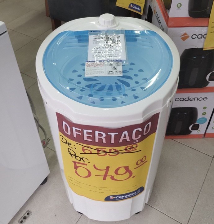 Centrífuga de Roupas 15kg Britânia c/ Timer e Desligamento Automático - 110v