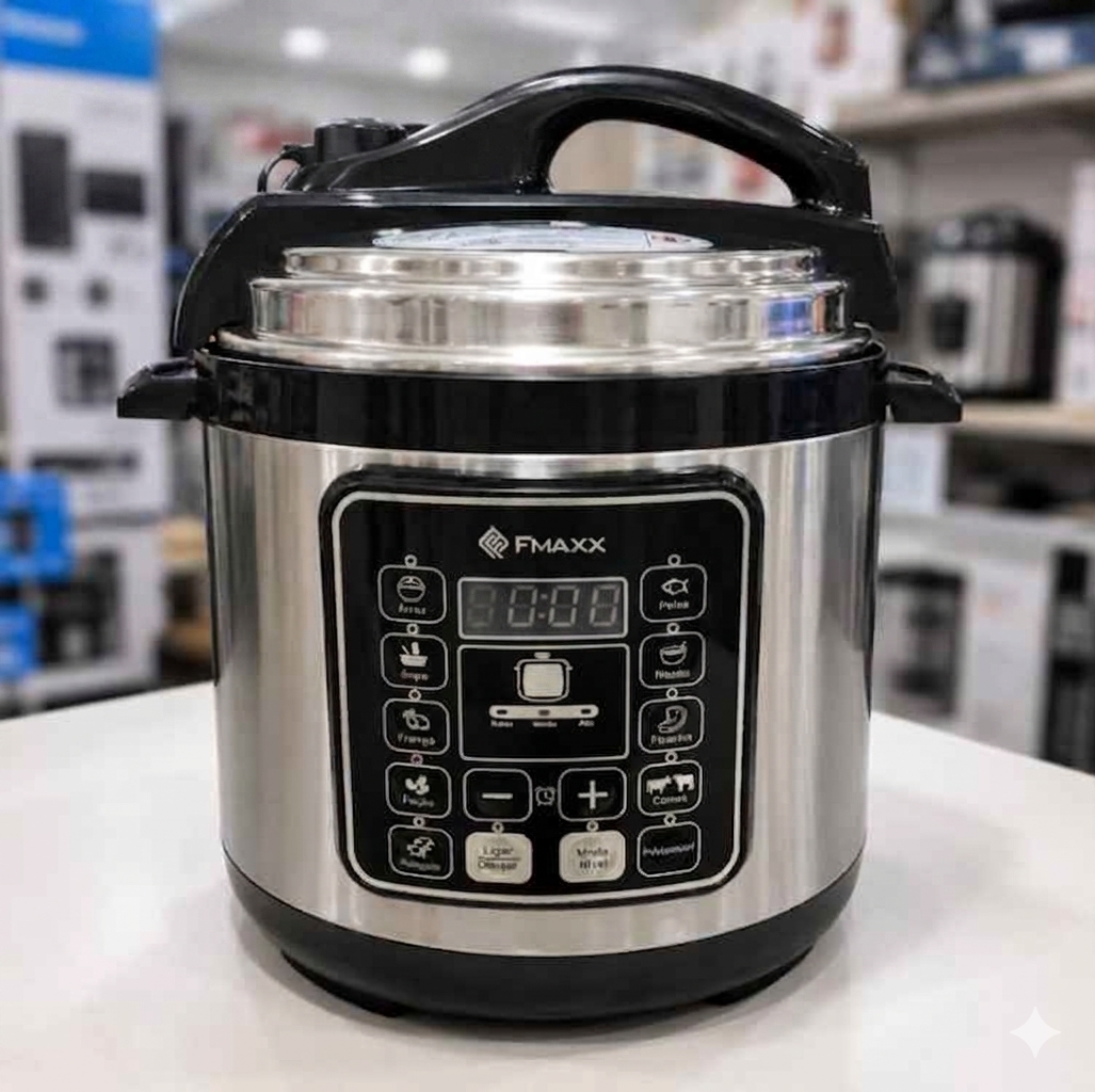 Panela De Pressão Elétrica Digital 6l, Fmaxx, Inox 1000w
