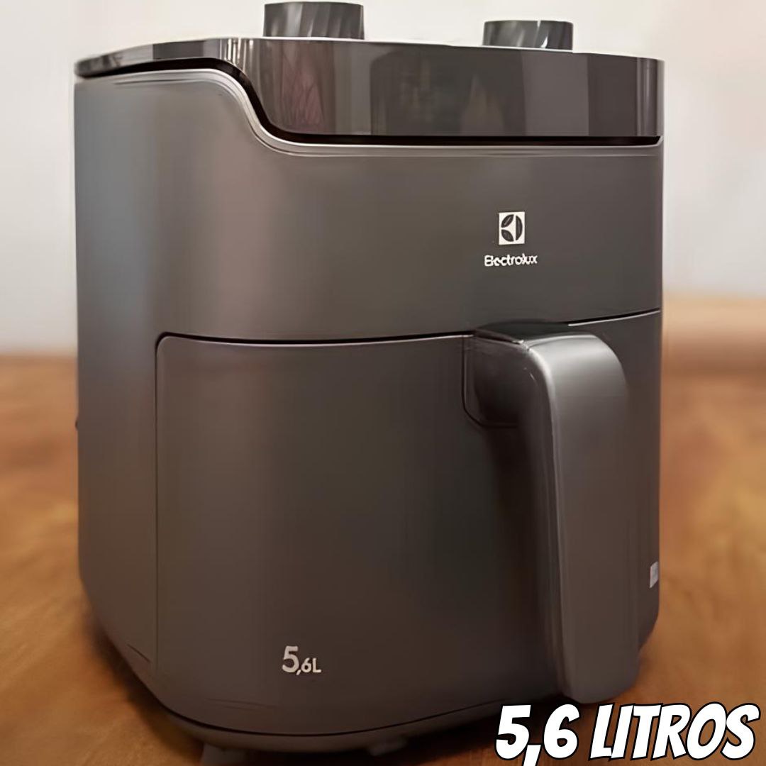 Fritadeira Air Fryer Electrolux By Rita Lobo 5,6L Cesto 4L c/ Timer 1400w Cinza - 110v