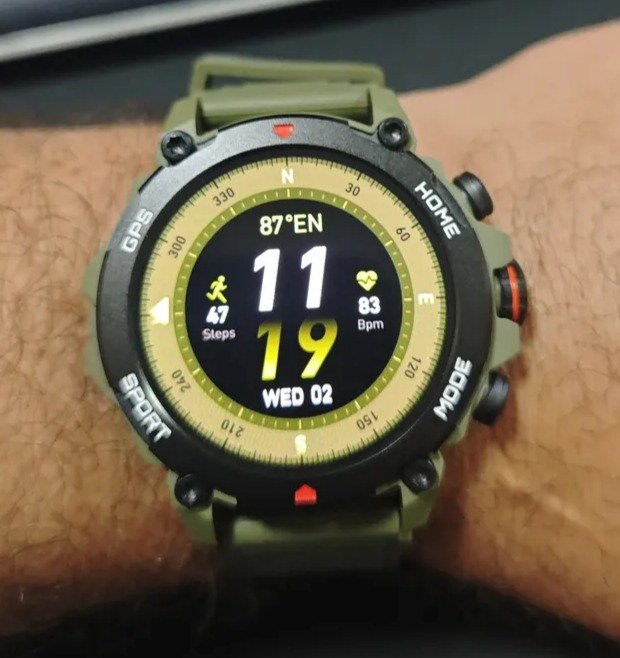 Relógio Smartwatch Aurafit G6 Com 5atm E Gps Verde Militar Verde Militar Sport Verde Militar/preto