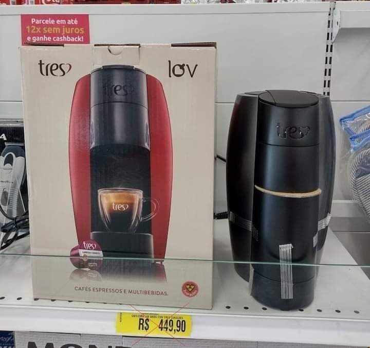 Cafeteira Espresso Três Corações Lov Premium Preta ou Vermelha - 110v/220v