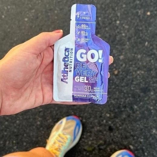 Go Energy Gel (10 Sachês) - Sabor Guaraná e Açai, Atlhetica Nutrition, Roxo