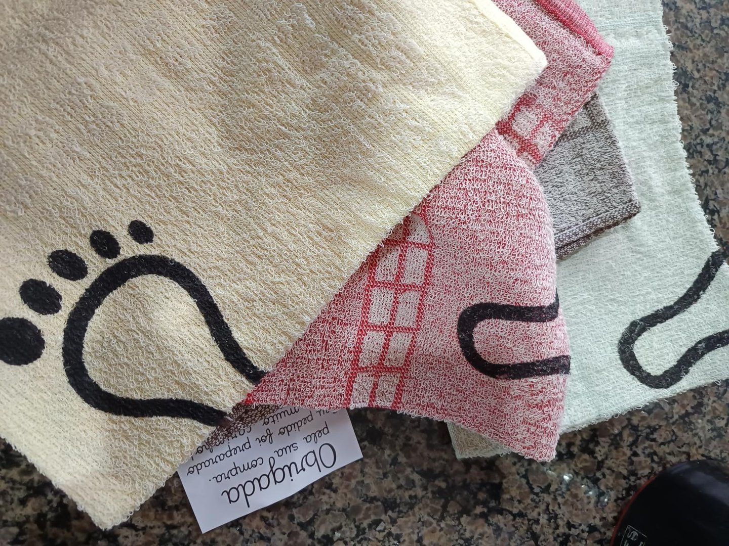 Kit 5 Tapete Para Banheiro Atoalhado Estampado Pezinho 100% Algodão 45x70cm Saída de Box -...