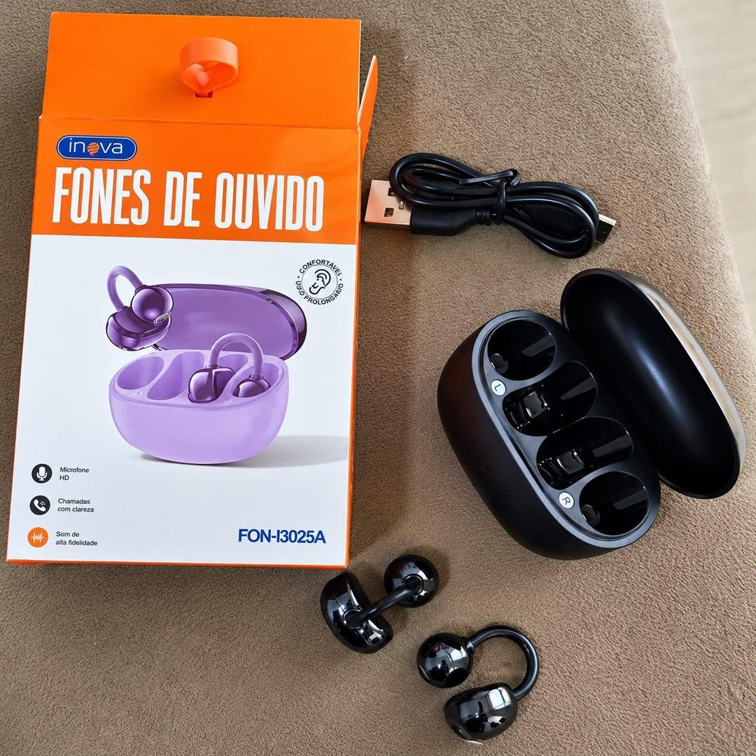 Fone de Ouvido Basike Clip-ear Bluetooth Sem Fio