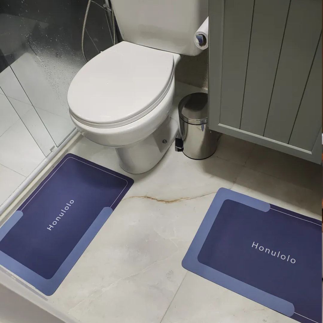 Kit 2 Tapetes De Banheiro Mágico Ultra Absorvente 40x60cm