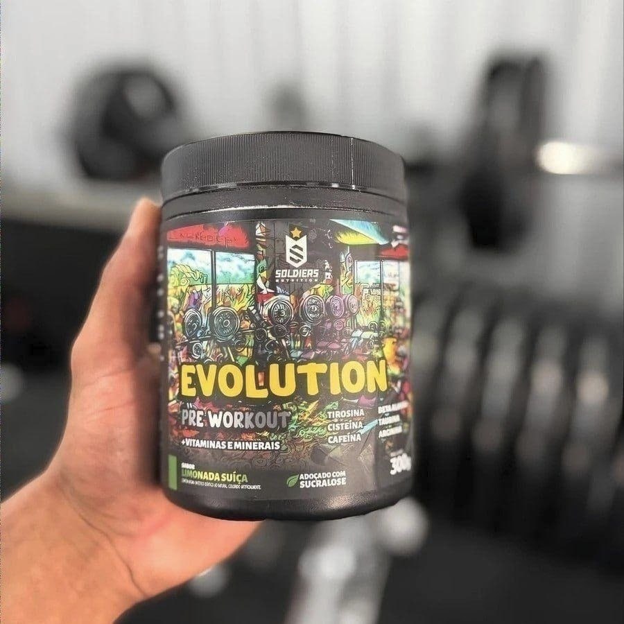 Pré-treino Evolution Workout 300g Termogênico Sabor Limonada Suiça Soldiers Nutrition Energia Foco Treino