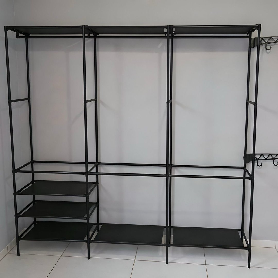 Organizador Roupa Aberto Closet 3 Colunas Arara