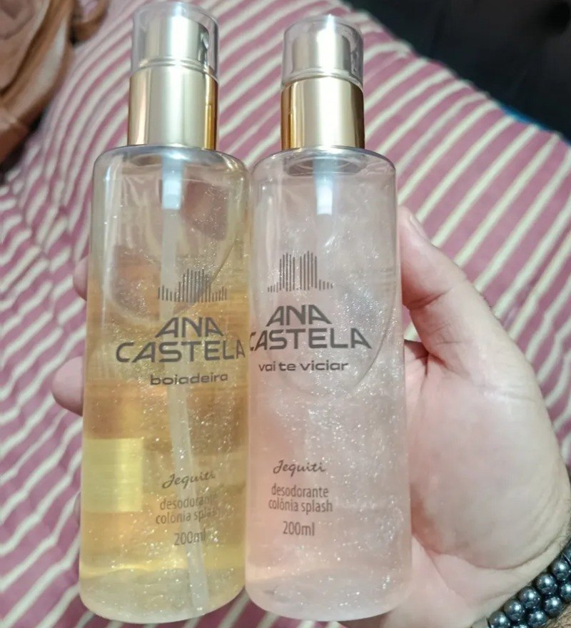 Kit 2 Body Splash Ana Castela Boiadeira e Vai Te Viciar Jequiti 200ml Feminino Perfume Colônia Original