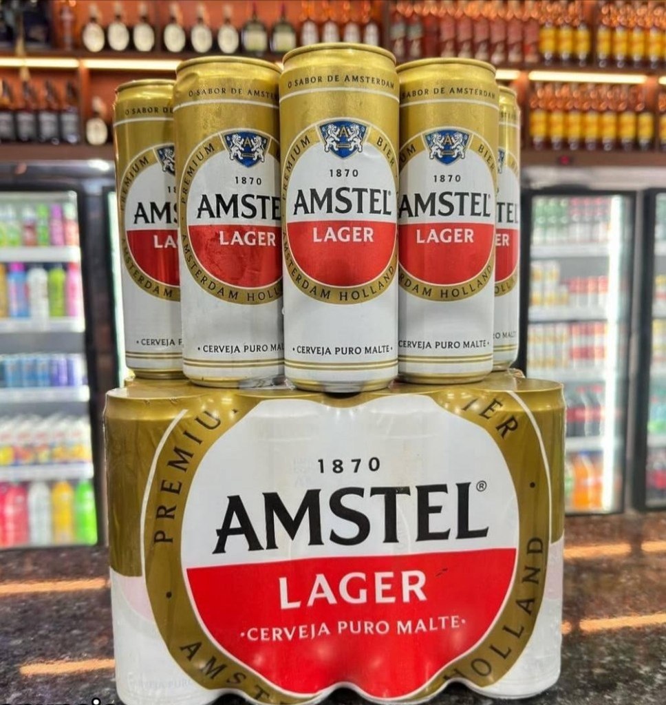Pack Amstel Cerveja Lager Puro Malte Lata 350ml - 12 Unidades