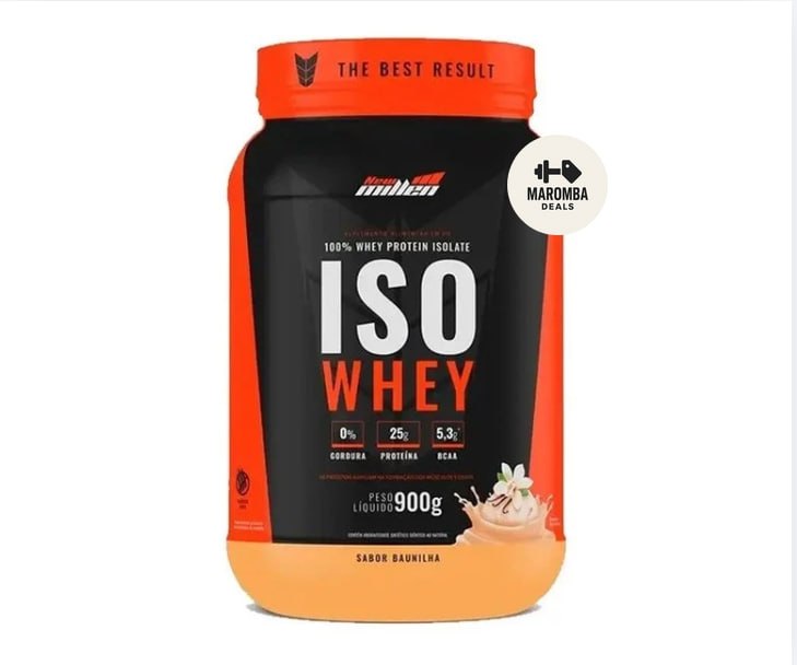 Iso Whey Isolado 900g - New Millen Sabor Baunilha