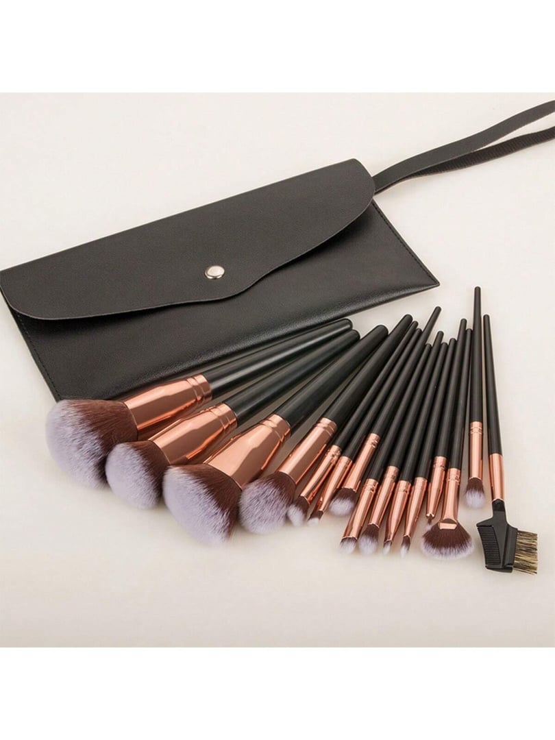 Kit 15 Pinceis Profissional  Esfumar Contorno Maquiagem Profissional alta qualidade 024-14...