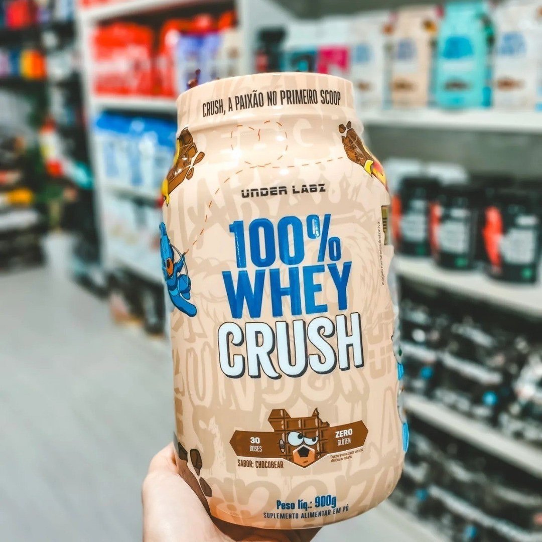 100% Whey Crush (900g) – Concentrado com Coenzima Q10 e Blend de Vitaminas | Suporte Muscu...