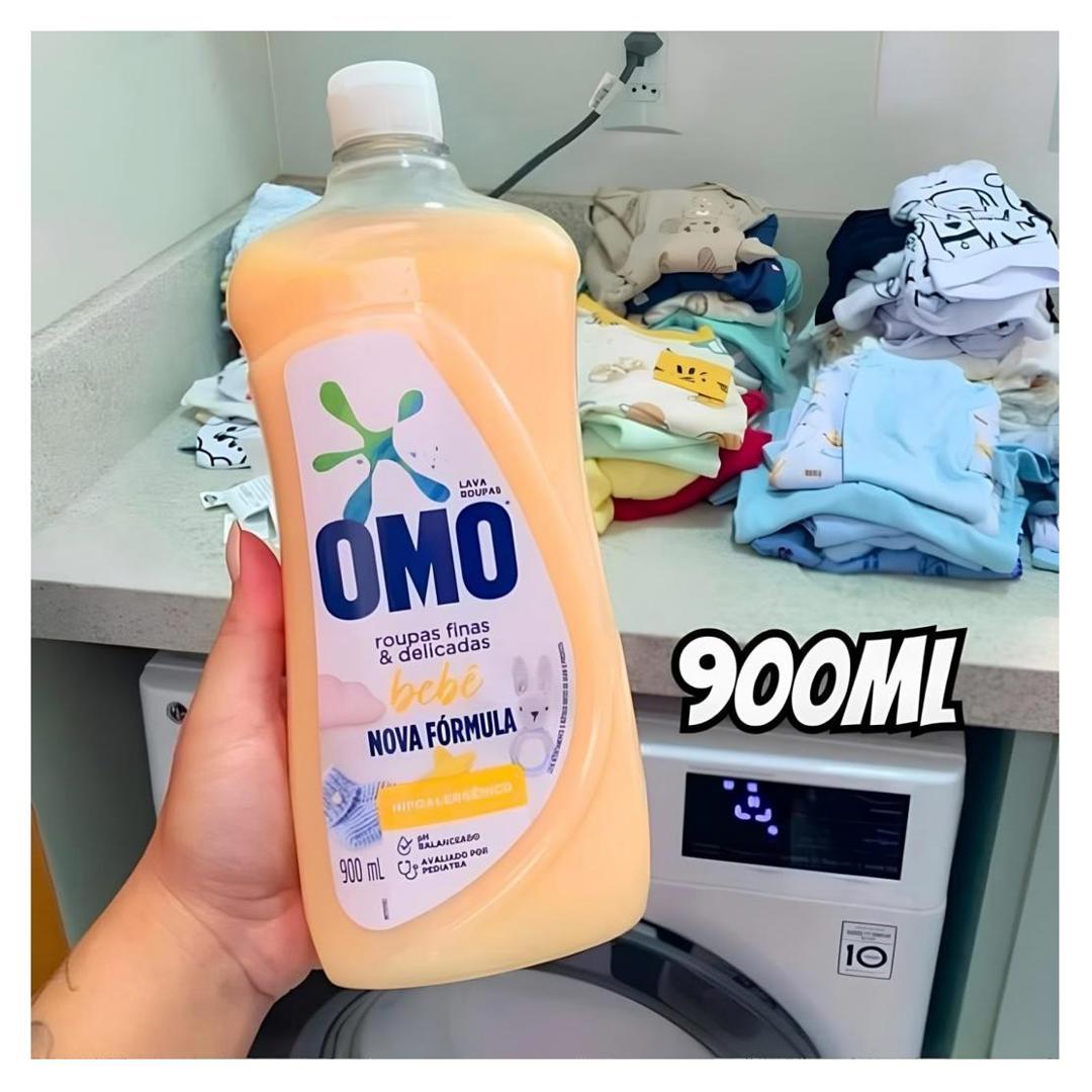 OMO Sabão Líquido Roupas Finas E Delicadas Bebê 900Ml