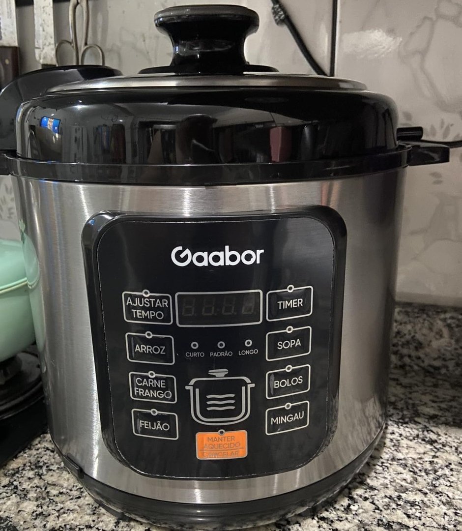 Panela de Pressão Elétrica Gaabor 6L Painel Touch Digital 1000W - 110v