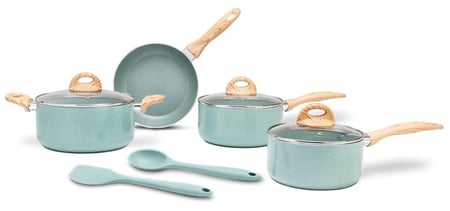 Brinox - Jogo de Panelas 6 Peças com Fundo de Indução Ceramic Life Botanika - Verde