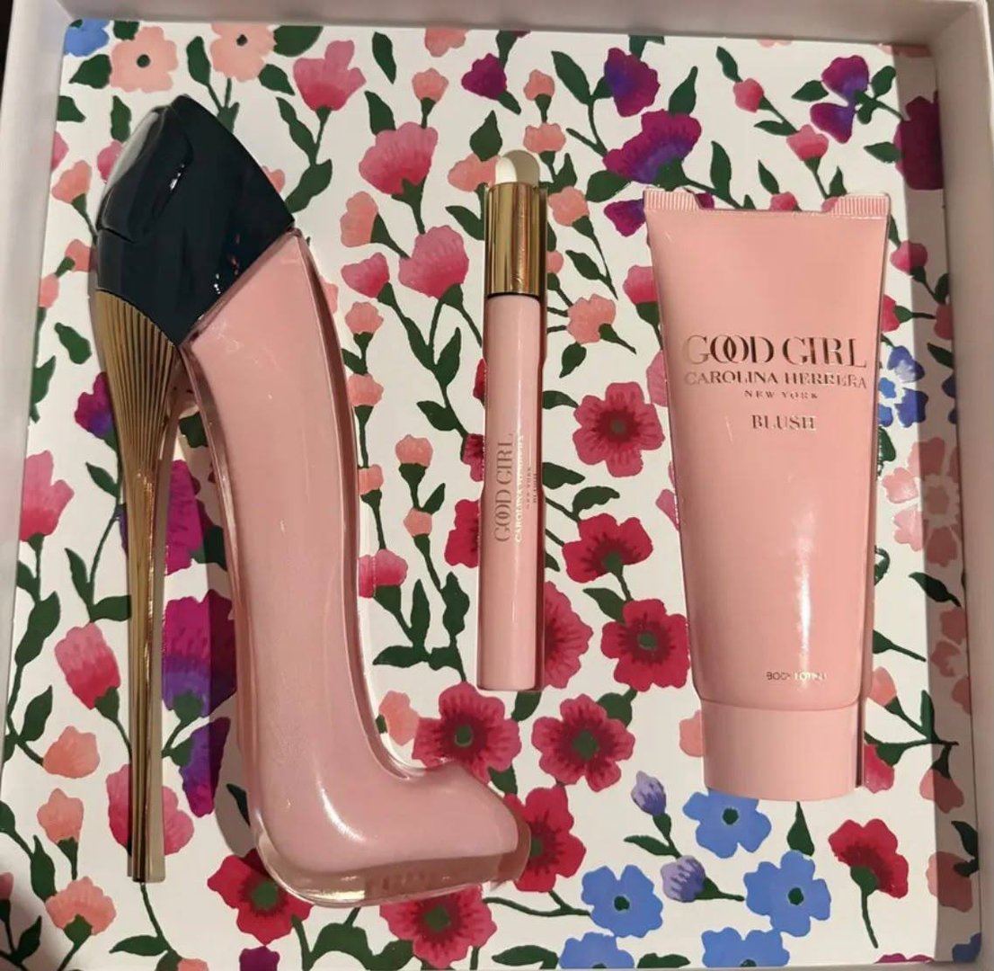 Kit Presente Perfume Feminino Good Girl Blush Carolina Herrera Edp 80ml + Hidratante Corporal + Perfume Miniatura 10ml