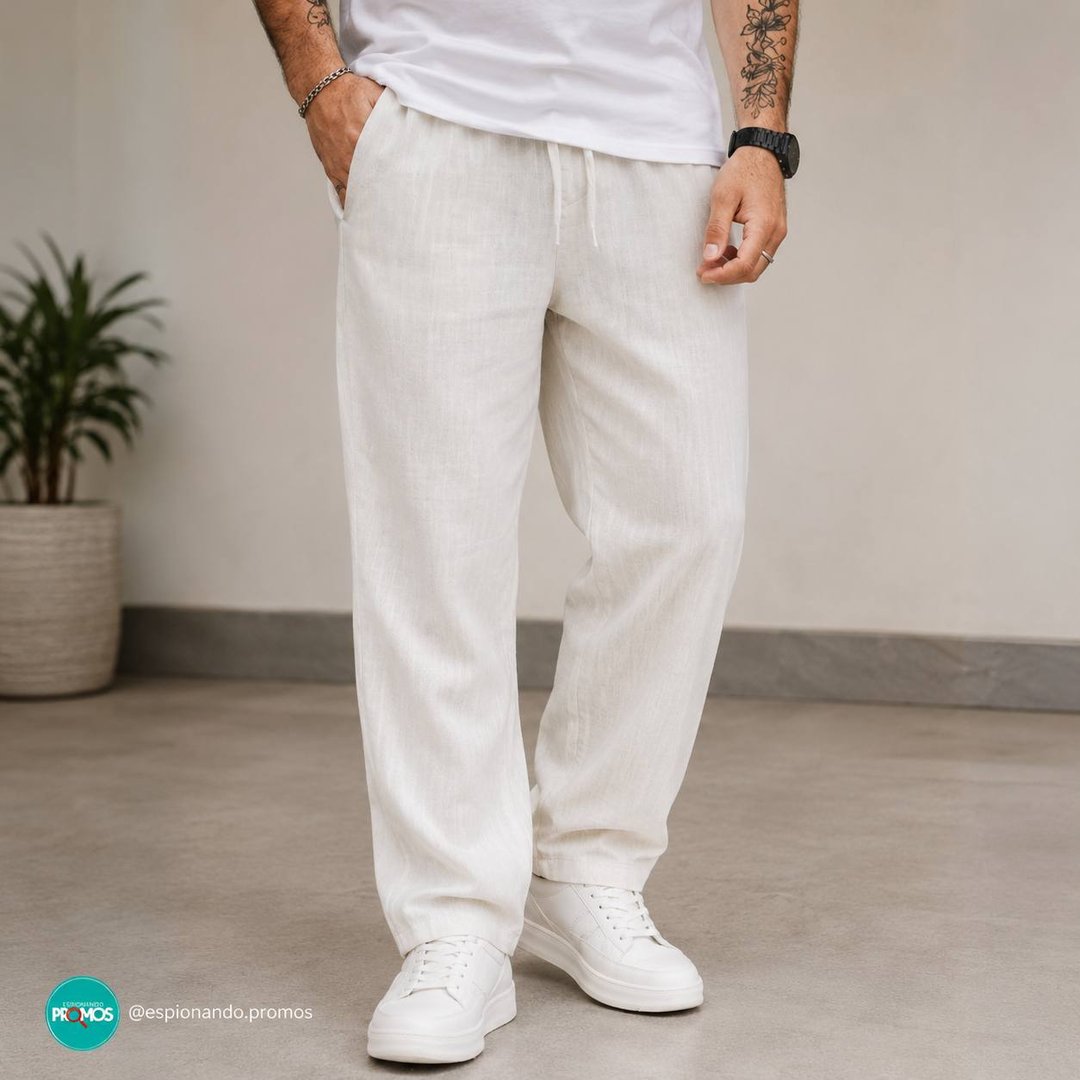 Calça Linho Masculino Social Casual