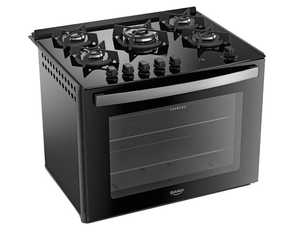 Fogão de Embutir Dako Supreme 5 Bocas: Design Sofisticado e Alto ...