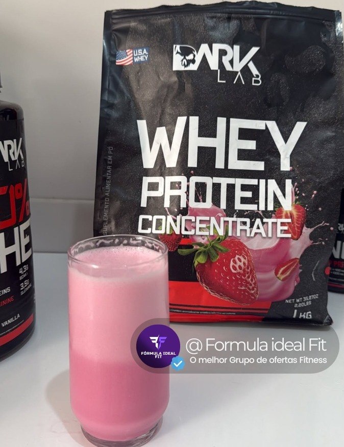 Whey Protein Concentrado 1kg Morango Dark Lab