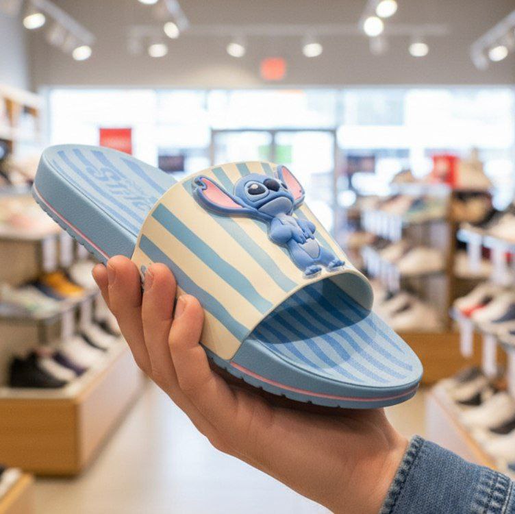 Chinelo Slide Infanti Stitch Disney Mania Plus Grendene Kids