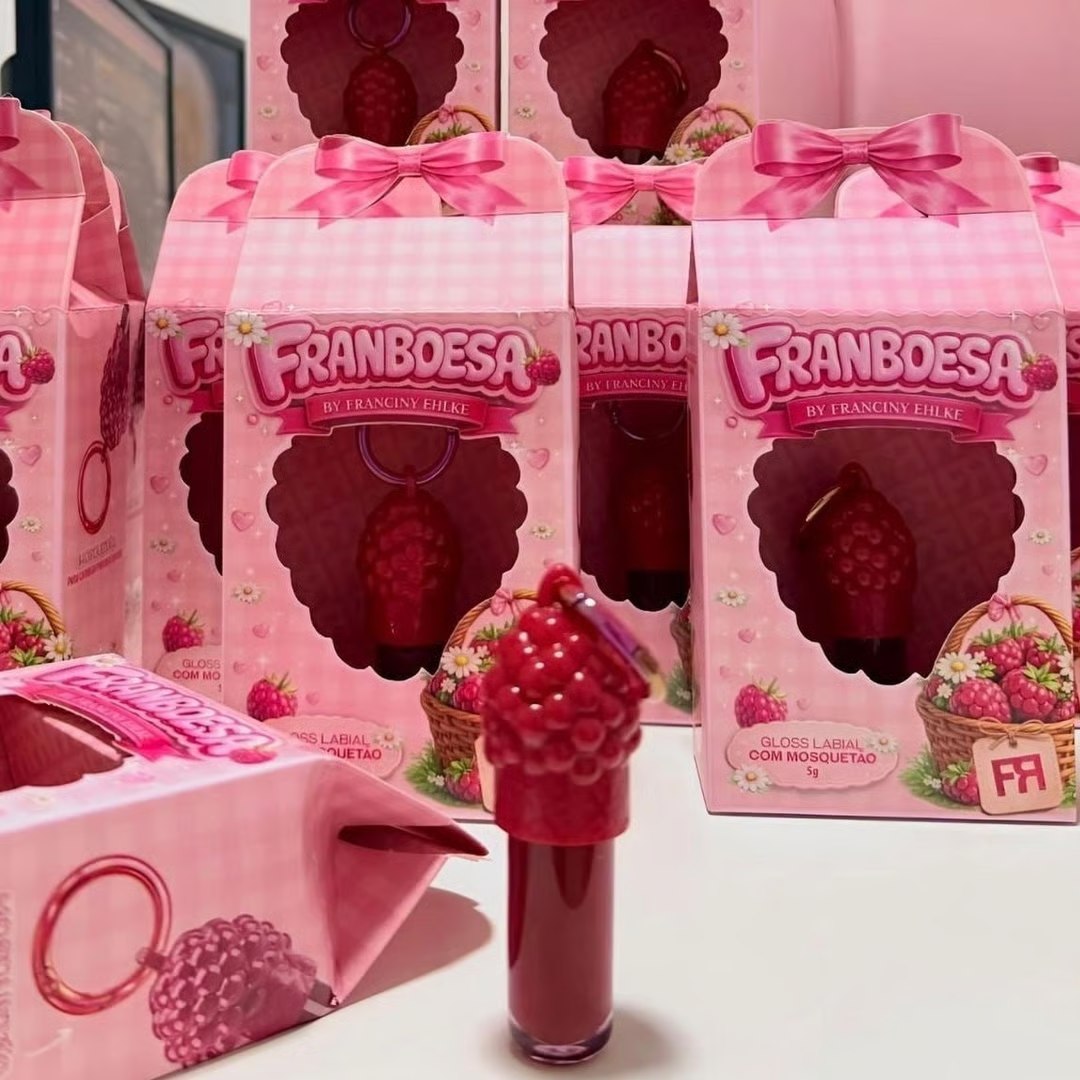 Gloss Franboesa Fran By Franciny Ehlke Brilho Rosa -Claro