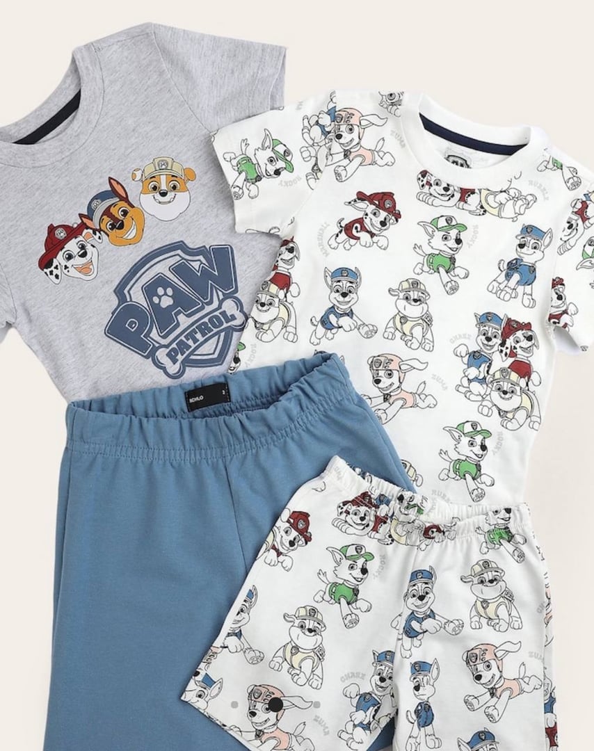 Kit pijama curto infantil 4 peças Patrulha Canina 2-6A - multicor | Paramount