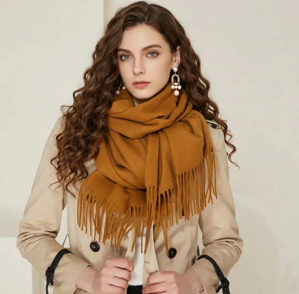 Cachecol Feminino Inverno Lenço Pashmina Xale Echarpe Grosso - 15 cores
