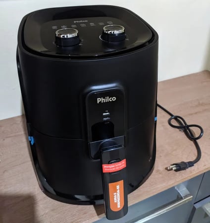 Air Fryer Philco 5,5l Cesto Quadrado 1500w Paf55a Cor Preto