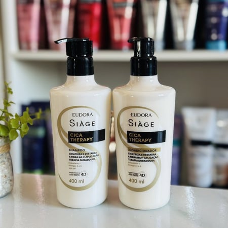 Eudora Combo Siàge Cica-Therapy: Shampoo 400ml + Condicionador 400ml