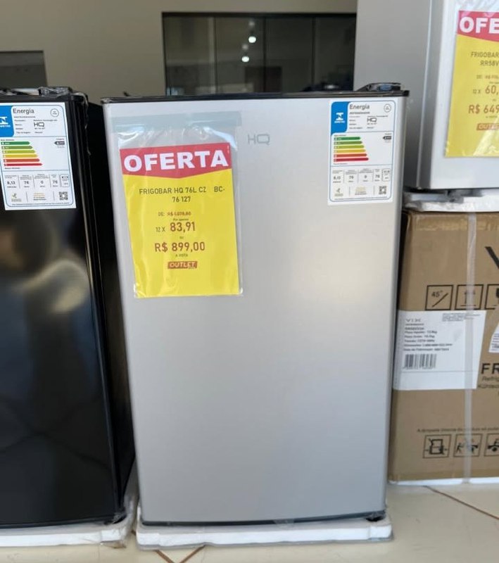 Frigobar HQ 93 Litros Cinza - 110v/220v