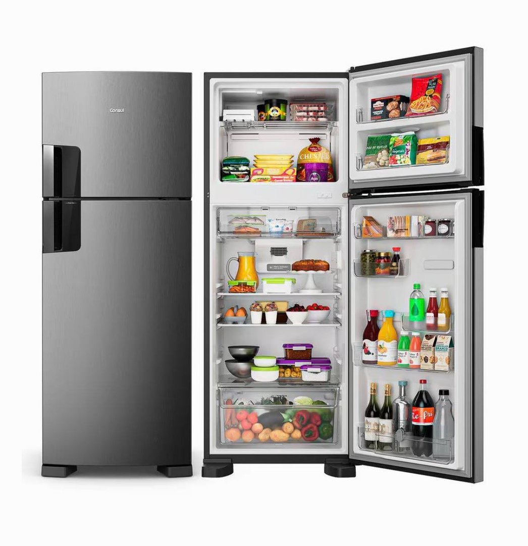 Geladeira/Refrigerador Consul Frost Free Inox Duplex 455L CRM53MK