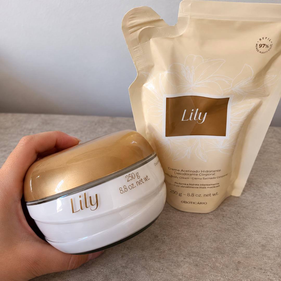 Combo Creme Acetinado Hidratante Desodorante Corporal Lily 2
