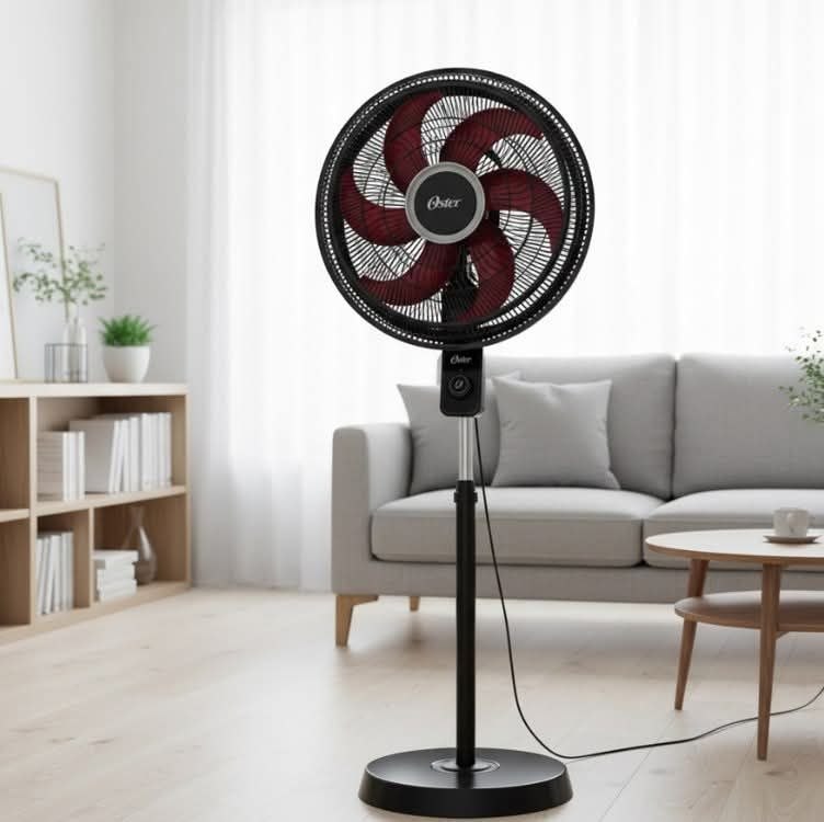 Ventilador de Coluna Oster Power Fresh, 220V, Preto/Vermelho, 140W, OVTR881