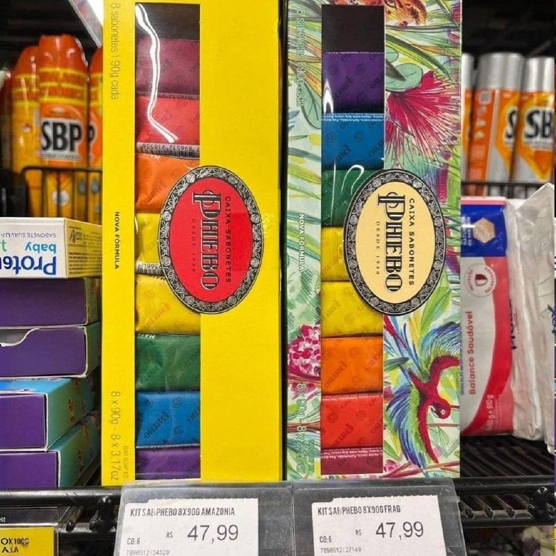 Kit Sabonete, PHEBO, Amarelo, 720g