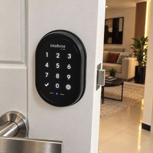Fechadura Digital De Sobrepor Fr 102 Preto Intelbras
