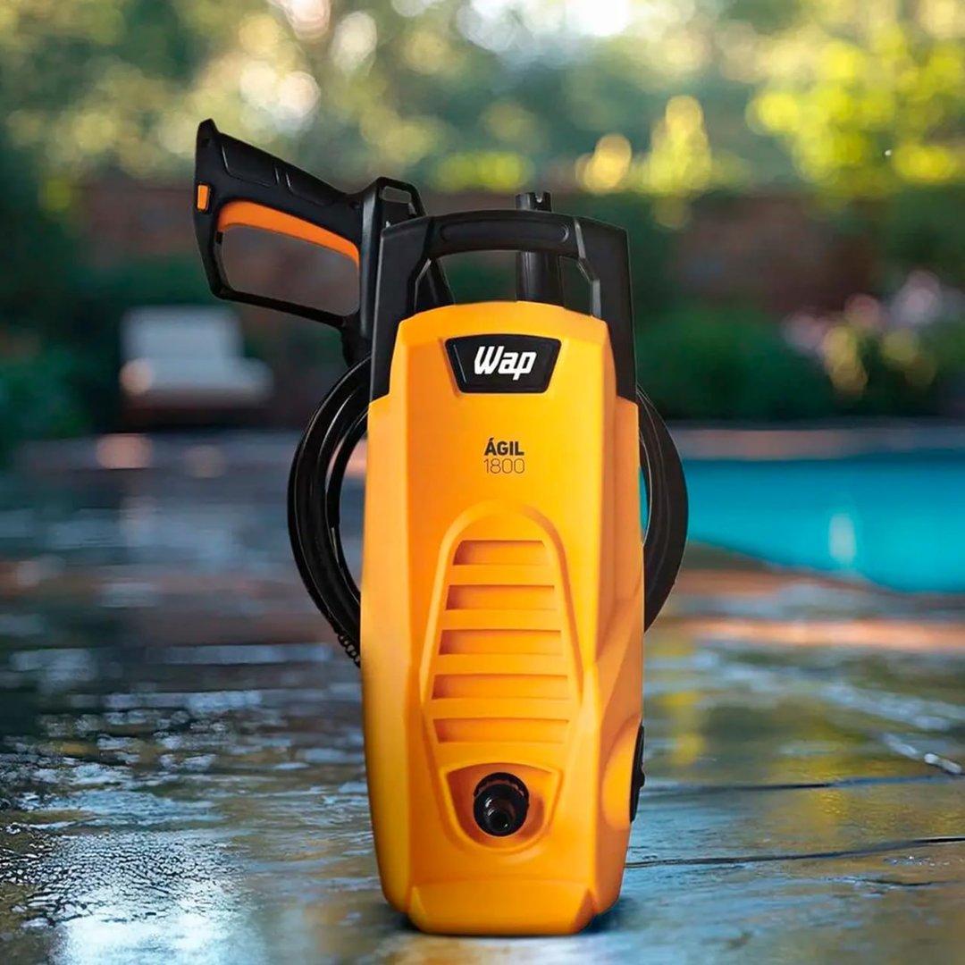 WAP Lavadora de Alta Pressão ÁGIL 1800, Portátil, 300L/h, com Jato em Leque e Concentrado, 1300psi 1400W 220V