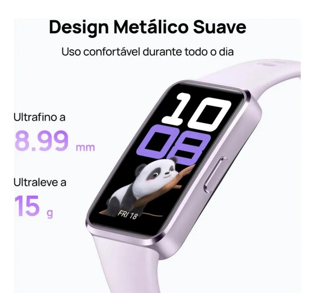 Smartwatch HUAWEI Band 10 Caixa de Polímeros Duráveis Análise do Sono em Nível Profissional Assistente de Bem-estar Emocional Relógio Smartwatch Compatível com Android e iOS Preto