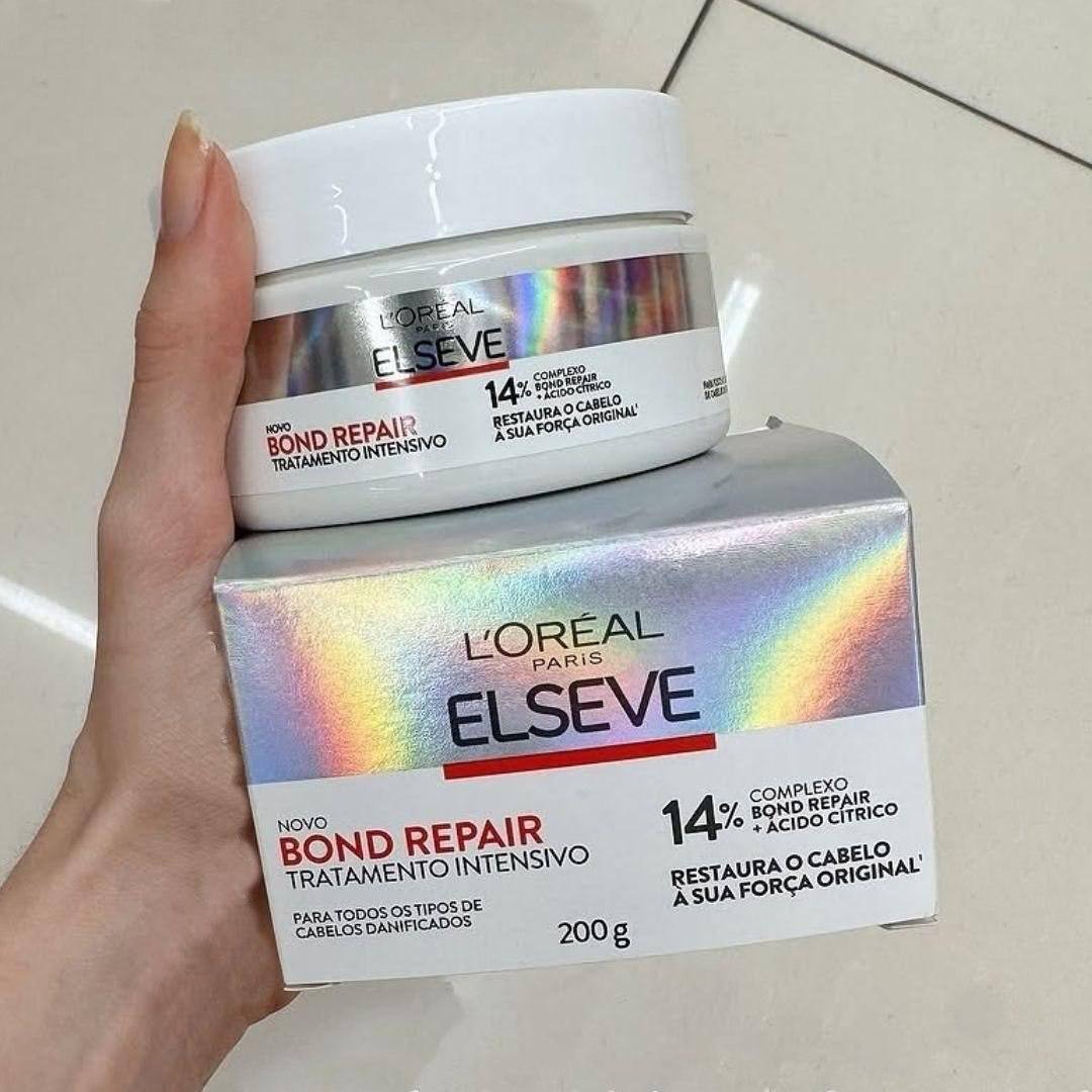 L'Oréal Paris Elseve Bond Repair Máscara de Tratamento Intensivo, com Ácido Cítrico e Glic...