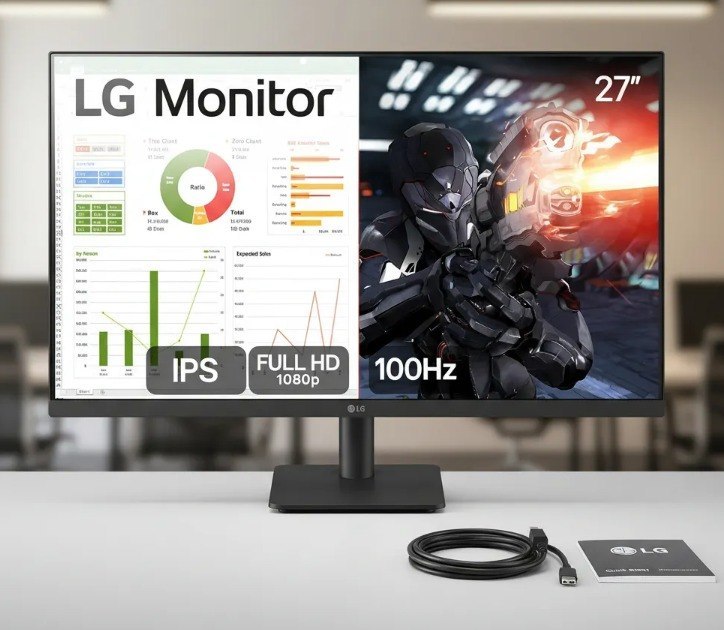 Monitor Gamer LG 27" Ips, Full Hd, 100hz, Hdmi - 27ms500-b Preto - Bivolt